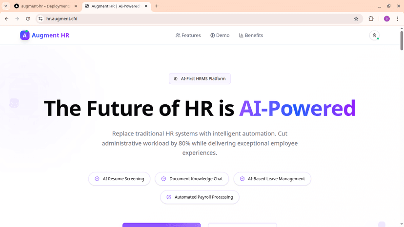 Augment HR Platform Interface