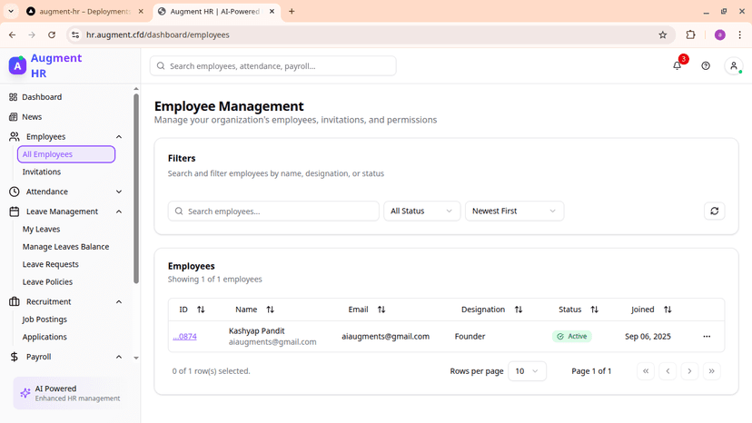 AI Resume Screening Interface