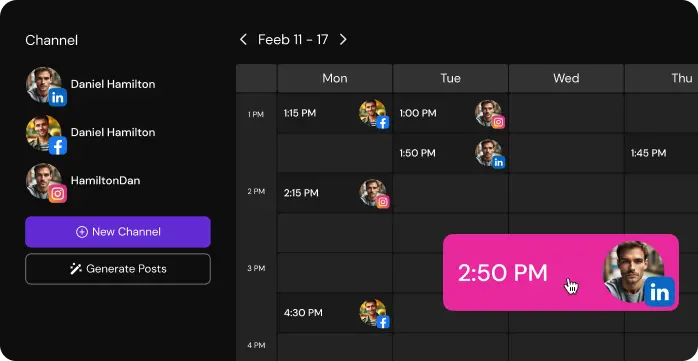 Social Media Platform Dashboard